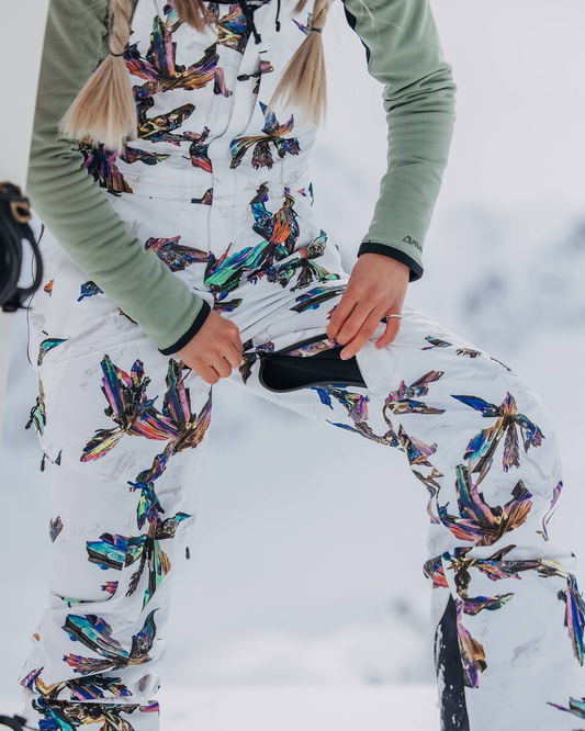 Burton Women's [ak]® Kimmy Gore-Tex 2L Bib Snow Pants - Stout White Crystals Women's Snow Bibs - Trojan Wake Ski Snow