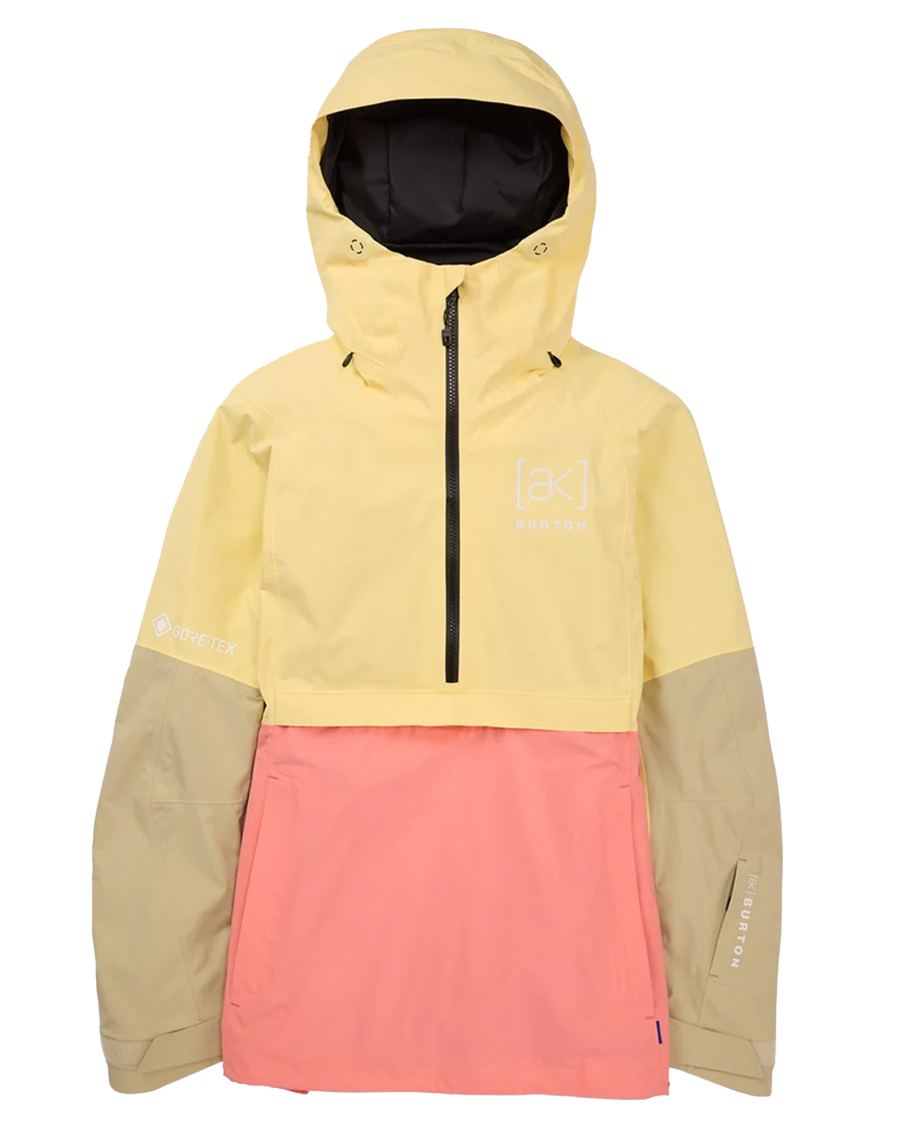 Burton Women's [ak]® Kimmy GORE-TEX® 2L Anorak Snow Jacket - Buttermilk/Reef Pink/Mushroom