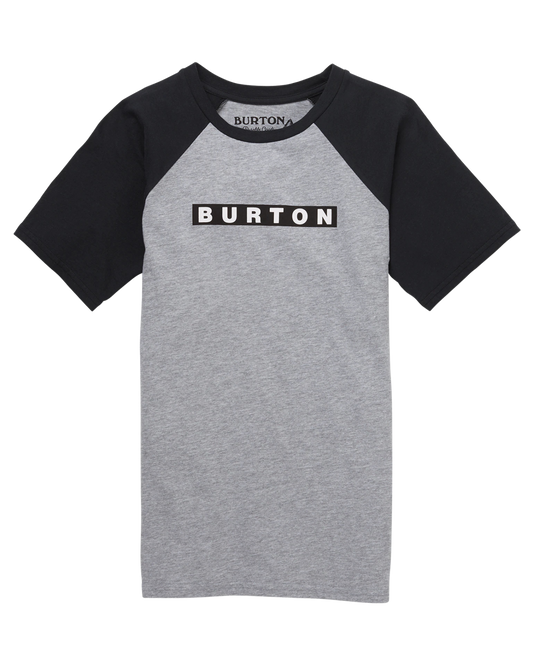 Burton Kids' Vault Short Sleeve T-Shirt - Gray Heather Kids' S/S Tees - Trojan Wake Ski Snow