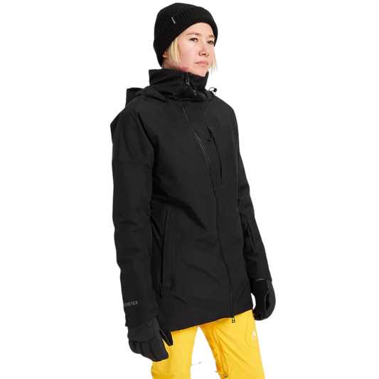 Burton Womens Pillowline Gore-Tex 2L Jacket - True Black - 2023 Women's Snow Jackets - Trojan Wake Ski Snow