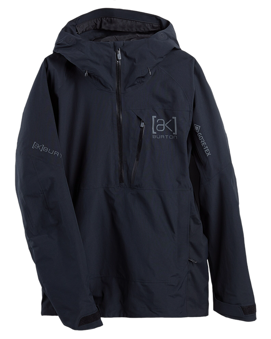 Burton [ak]® Gore Tex Velocity Anorak Jacket - True Black - 2023 Men's Snow Jackets - Trojan Wake Ski Snow