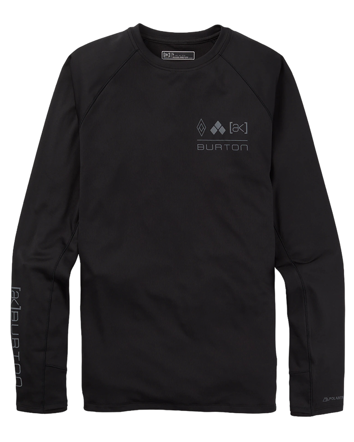 Burton Men's [ak]® Helium Power Grid™ Base Layer Crewneck - True Black Hoodies & Sweatshirts - Trojan Wake Ski Snow