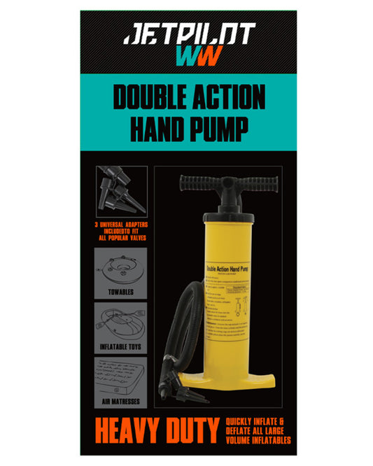 Jetpilot Double Action Manual Hand Pump - Yellow Tube Pumps - Trojan Wake Ski Snow