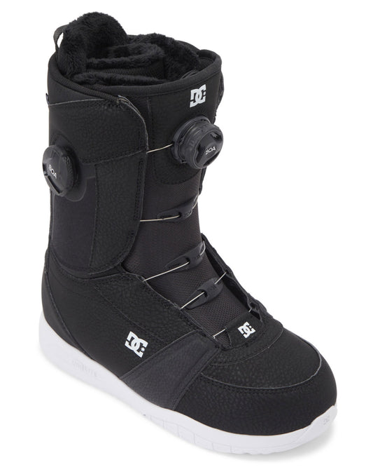DC Women's Lotus BOA® Snowboard Boots - Black/White Snowboard Boots - Womens - Trojan Wake Ski Snow