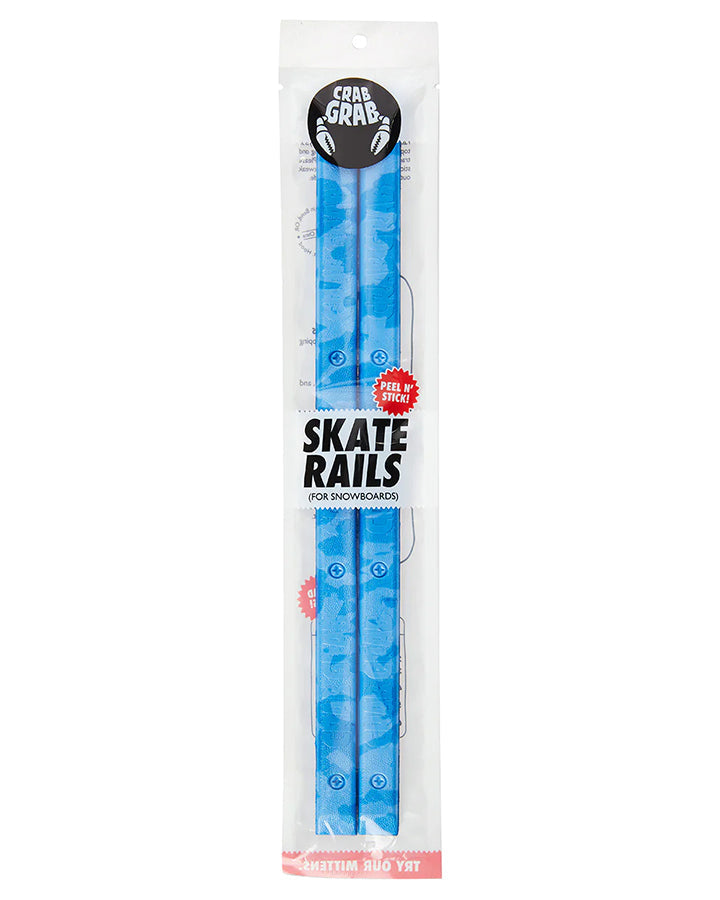 Crab Grab Skate Rails - Blue Swirl Stomp Pads - Trojan Wake Ski Snow