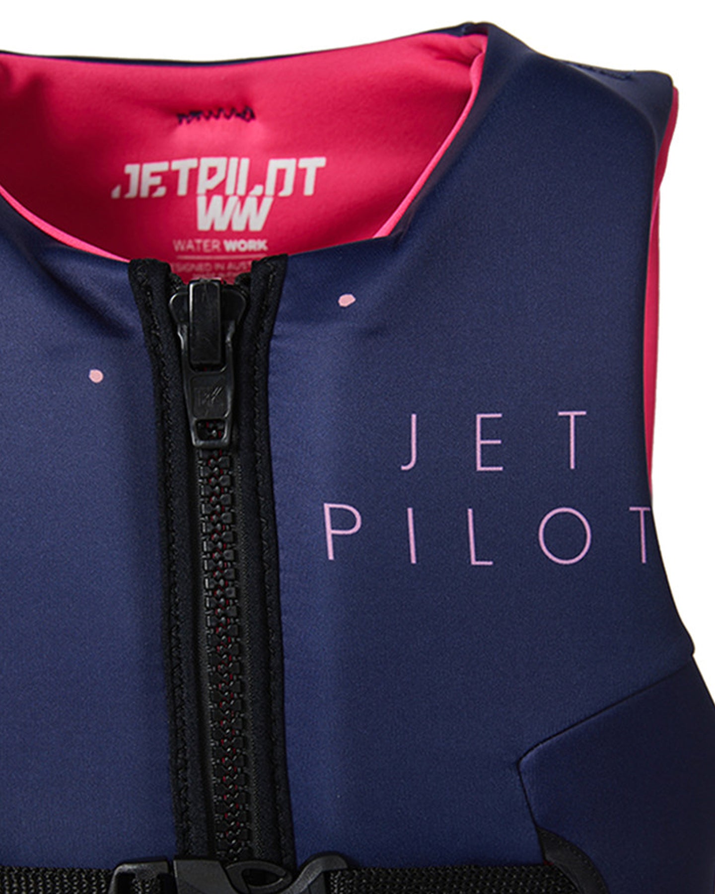 Jetpilot Girls Wings Youth Cause Neo - Navy - 2024 Life Jackets - Kids - Trojan Wake Ski Snow
