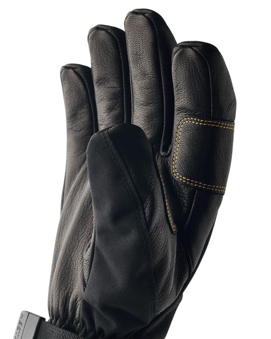 Hestra Army Leather Gore-Tex 5 Finger - Black / Black Snow Gloves - Trojan Wake Ski Snow
