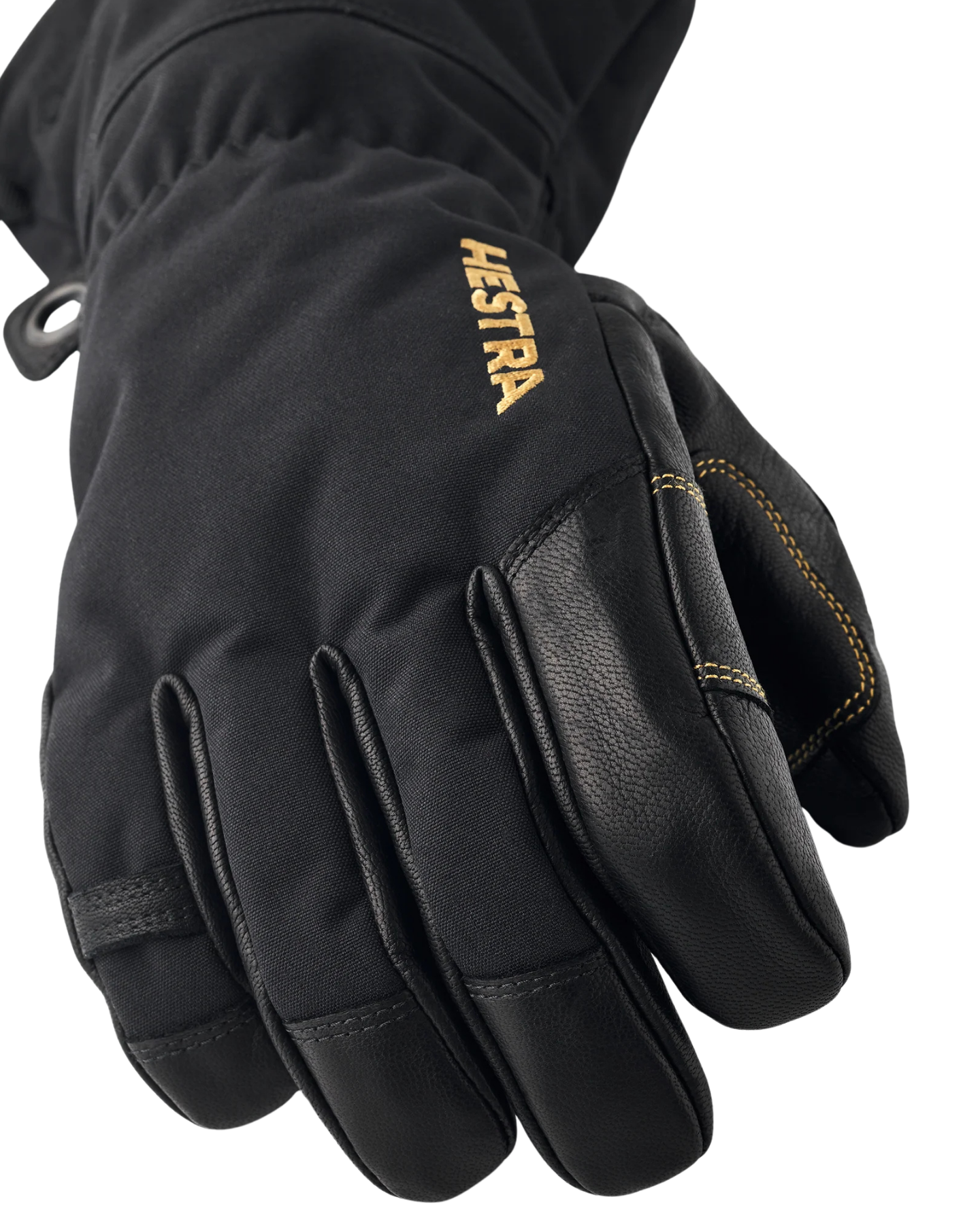 Hestra Army Leather Gore-Tex 5 Finger - Black / Black Snow Gloves - Trojan Wake Ski Snow