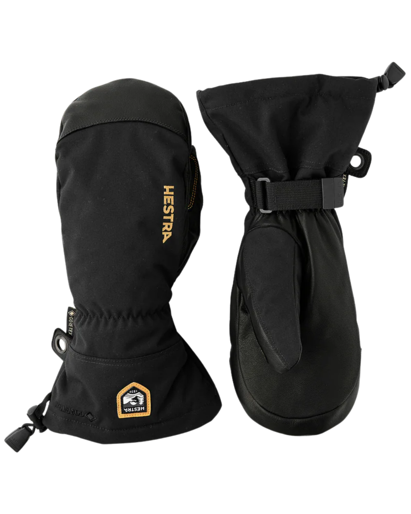 Hestra Army Leather Gore-Tex Mitt - Black / Black Snow Mitts - Trojan Wake Ski Snow