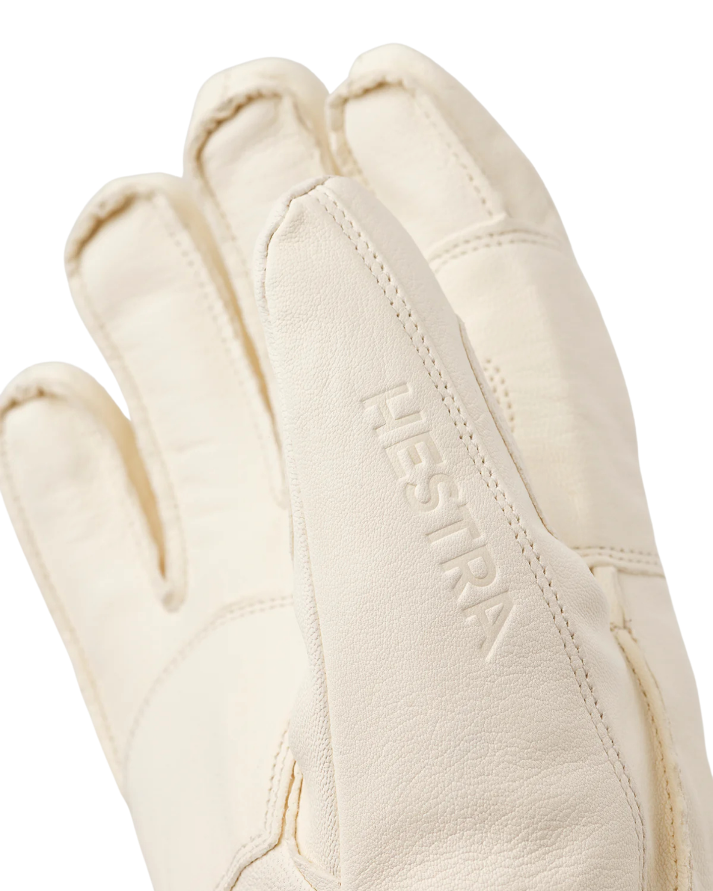 Hestra Women's Leather Fall Line 5 Finger - White Snow Gloves - Trojan Wake Ski Snow