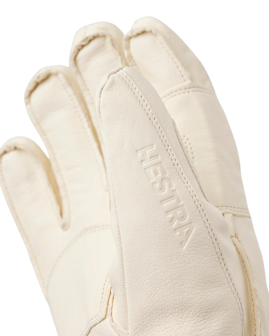 Hestra Women's Leather Fall Line 5 Finger - White Snow Gloves - Trojan Wake Ski Snow