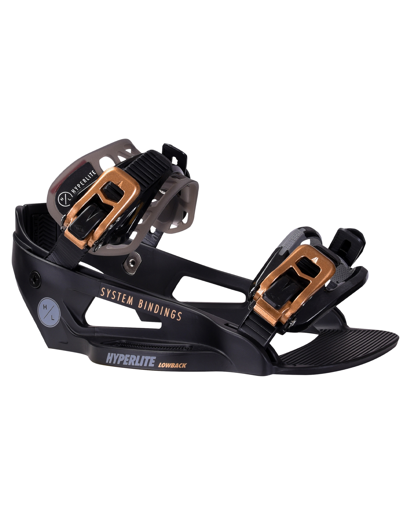 Hyperlite System Lowback Black Wakeboard Bindings  - 2024 Wakeboard Boots - Mens - Trojan Wake Ski Snow