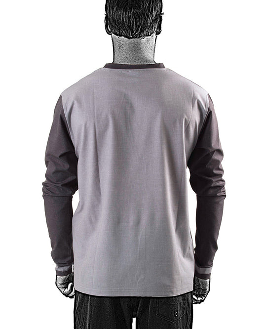 Follow Men's Hydro L/S Tee - Grey Men's L/S Tees - Trojan Wake Ski Snow