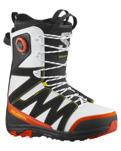 Salomon X Approach Lace Sj Boa Torment Snowboard Boots - White / Cherry Tomato / Black Unisex Snowboard Boots - Trojan Wake Ski Snow