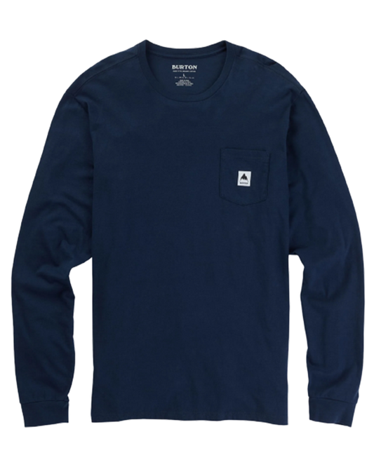 Burton Colfax Long Sleeve T-Shirt - Dress Blue Shirts & Tops - Trojan Wake Ski Snow