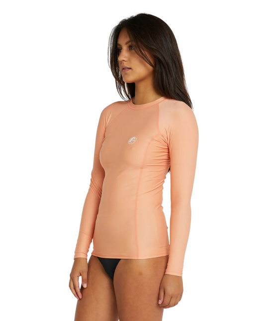 O'Neill Women's Classic LS UV Rash Vest - Ltgf/Ltgf Rashies - Trojan Wake Ski Snow