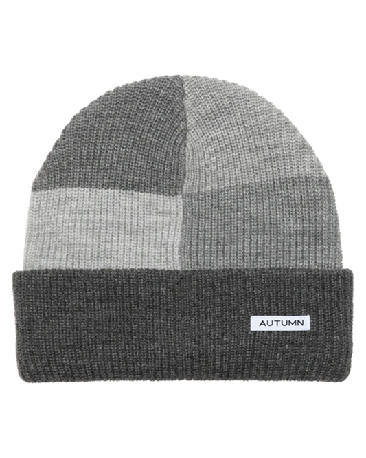Autumn Patchwork Beanie - Grey Unisex Beanies - Trojan Wake Ski Snow