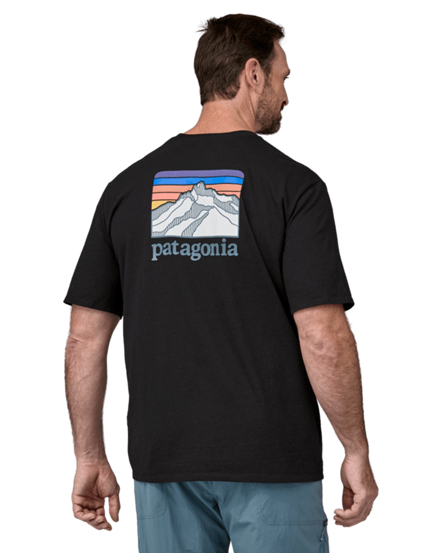 Patagonia Line Logo Ridge Pocket Responsibili-Tee - Ink Black Pants - Trojan Wake Ski Snow