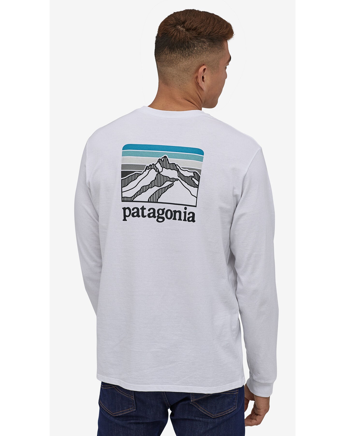 Patagonia Long Sleeve Line Logo Ridge Responsibili-Tee - White Pants - Trojan Wake Ski Snow