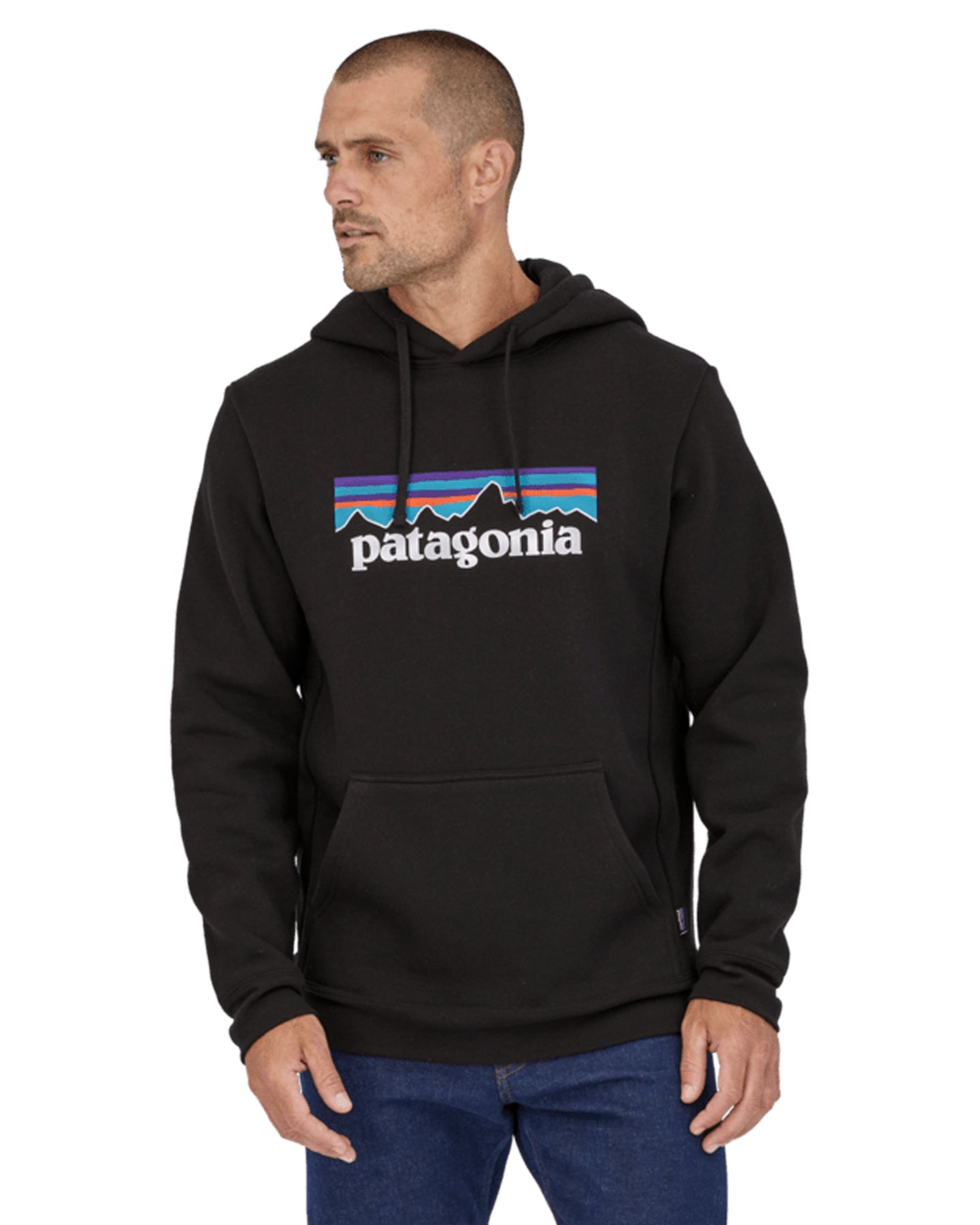 Patagonia P-6 Logo Uprisal Hoody - Black Hoodies & Sweatshirts - Trojan Wake Ski Snow