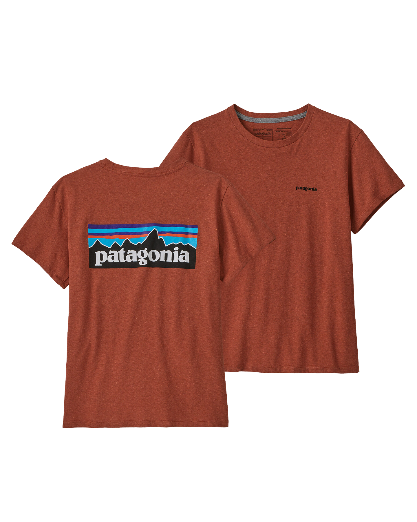 Patagonia Women's P-6 Logo Responsibili-Tee - Quartz Coral Pants - Trojan Wake Ski Snow