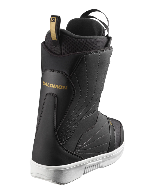 Salomon Pearl BOA Women's Snowboard Boots - Black/White/Gold Women's Snowboard Boots - Trojan Wake Ski Snow