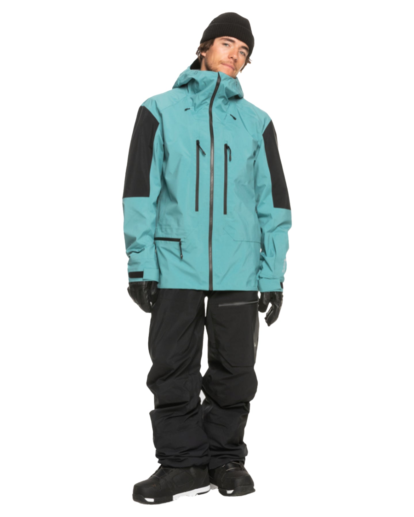 Quiksilver Highline Pro T Rice 3L Gore-Tex Technical Snow Jacket - Brittany Blue Men's Snow Jackets - Trojan Wake Ski Snow