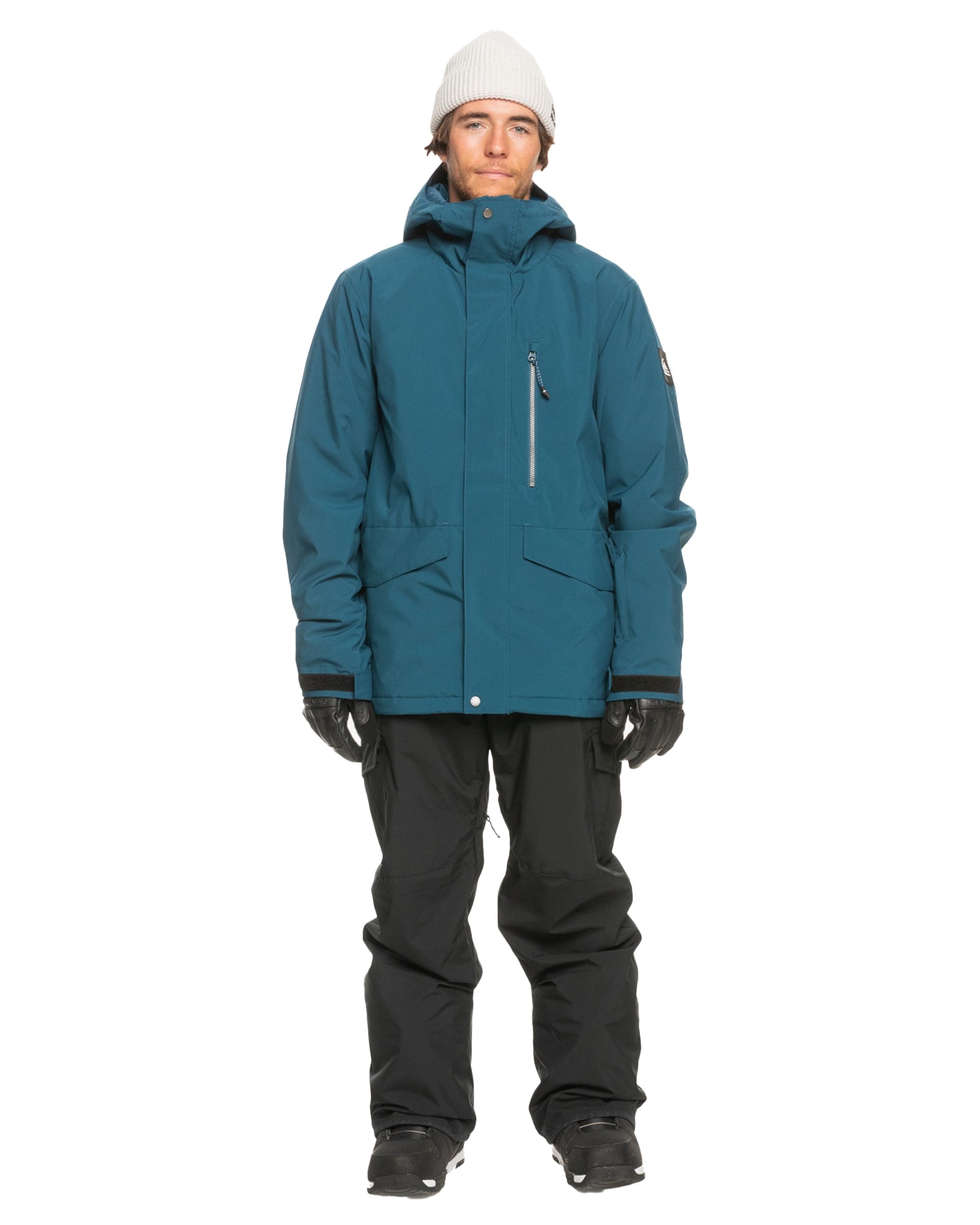 Quiksilver Men's Mission Solid Snow Jacket - Majolica Blue Men's Snow Jackets - Trojan Wake Ski Snow