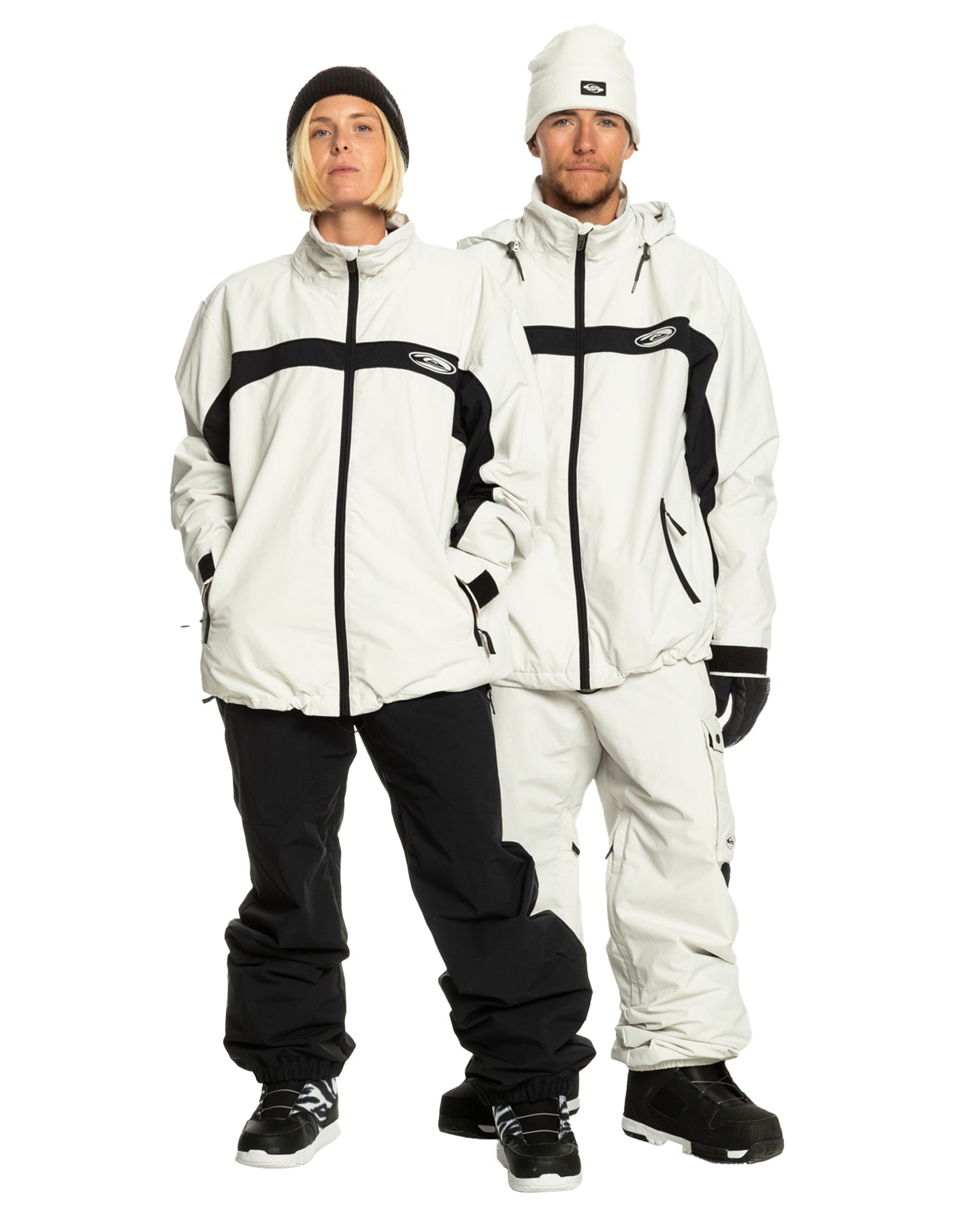 Quiksilver Men's Snow Down Technical Cargo Pants - Nimbus Cloud Men's Snow Pants - Trojan Wake Ski Snow