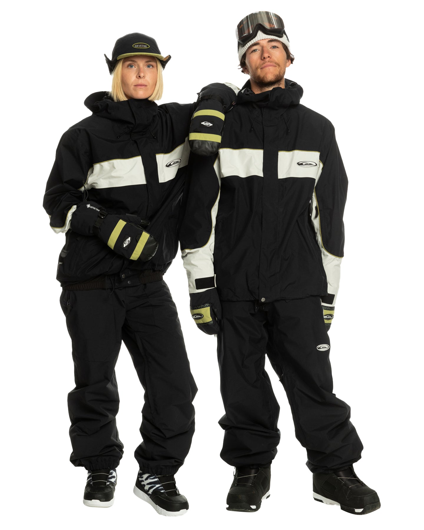 Quiksilver Men's Snow Down Technical Cargo Pants - True Black Men's Snow Pants - Trojan Wake Ski Snow