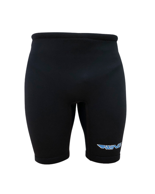 Wing Barefoot Shorts - Black Barefoot Shorts - Trojan Wake Ski Snow