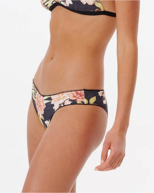 Rip Curl Sol Seeker Cheeky Pant Bikini Bottom - Black Bikini Bottoms - Trojan Wake Ski Snow
