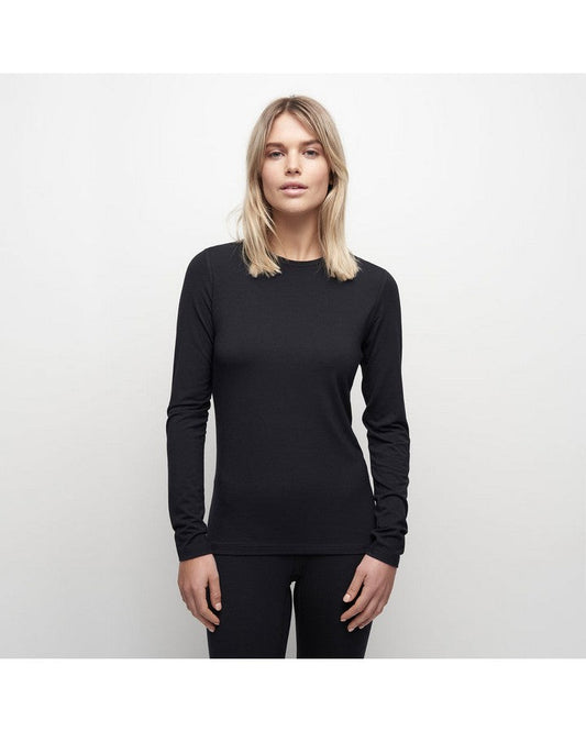 Le Bent Women's Core 200 Crew - Black Women's Thermal Tops - Trojan Wake Ski Snow