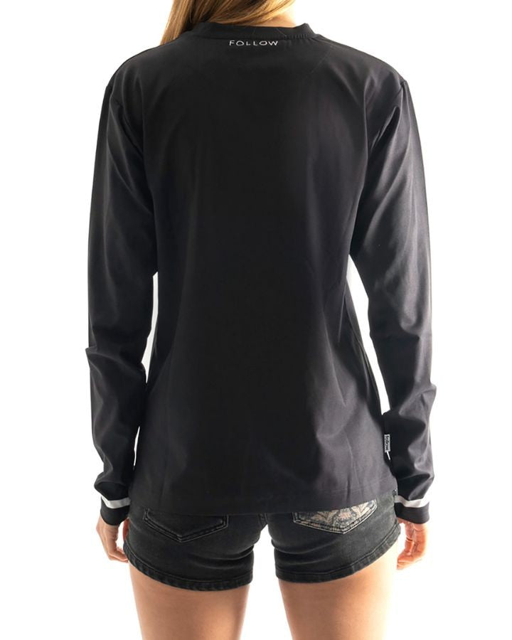 Follow Corp Women's L/S Hydro Tee - Charcoal Rashies - Trojan Wake Ski Snow