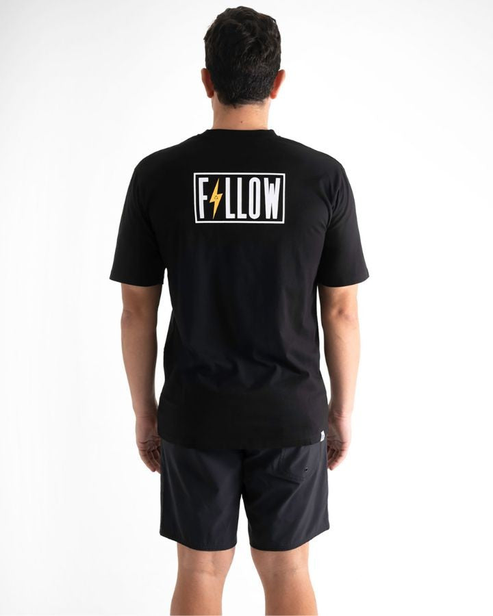 Follow Bolt Men's Tee - Black Men's S/S Tees - Trojan Wake Ski Snow