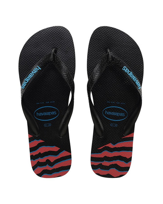 Havaianas Top Print Splice Women's Thongs - Black/Black Thongs - Trojan Wake Ski Snow