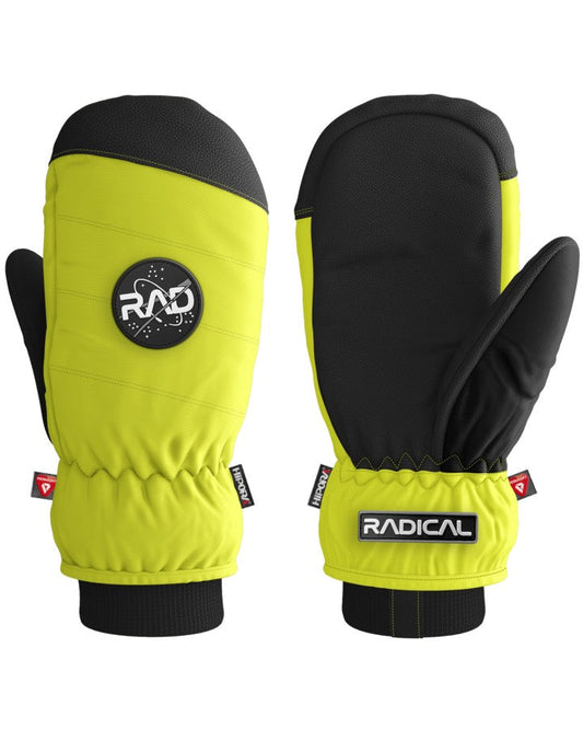 RAD Astro Mittens - Safety Yellow Unisex Snow Mittens - Trojan Wake Ski Snow
