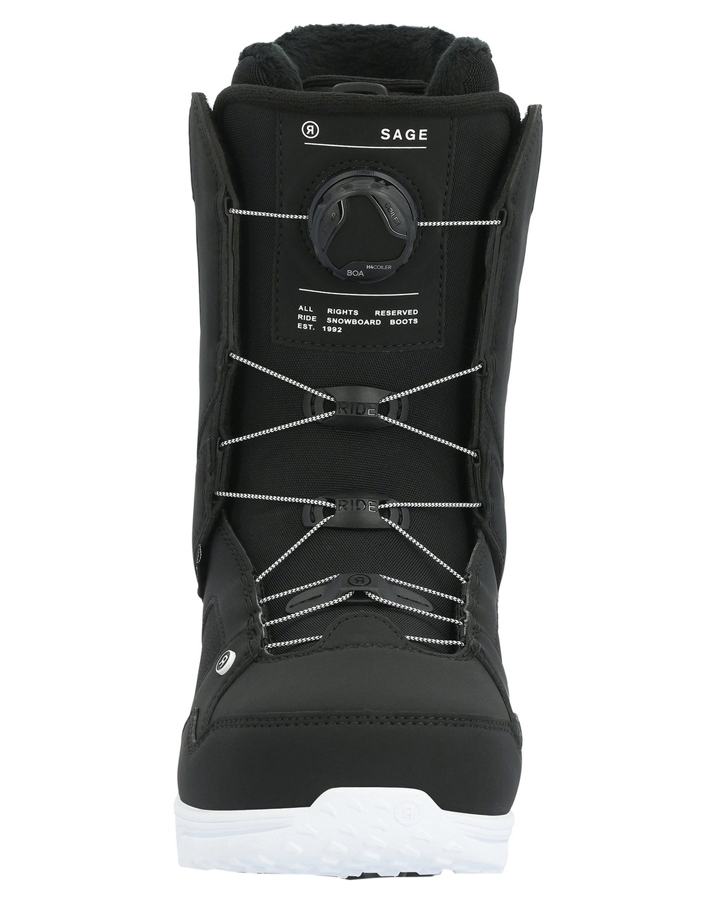 ride 92 boa snowboard boot Ride Women's Sage Boa Snowboard Boots - Black - 2024