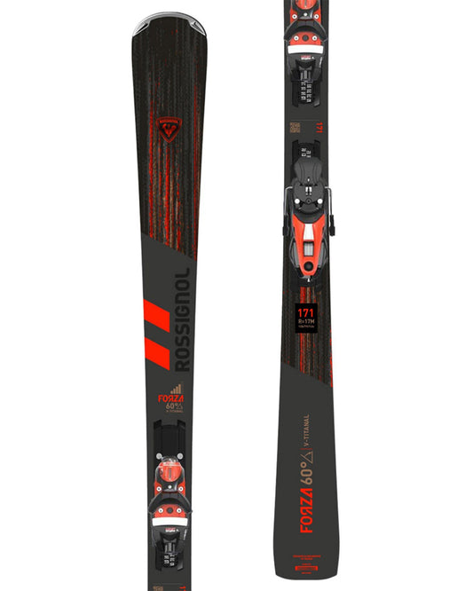 Rossignol Forza 60 V-Ti Snow Skis + Konect Spx 12 GW B80 Ski Bindings  - 2024 Men's Snow Skis - Trojan Wake Ski Snow