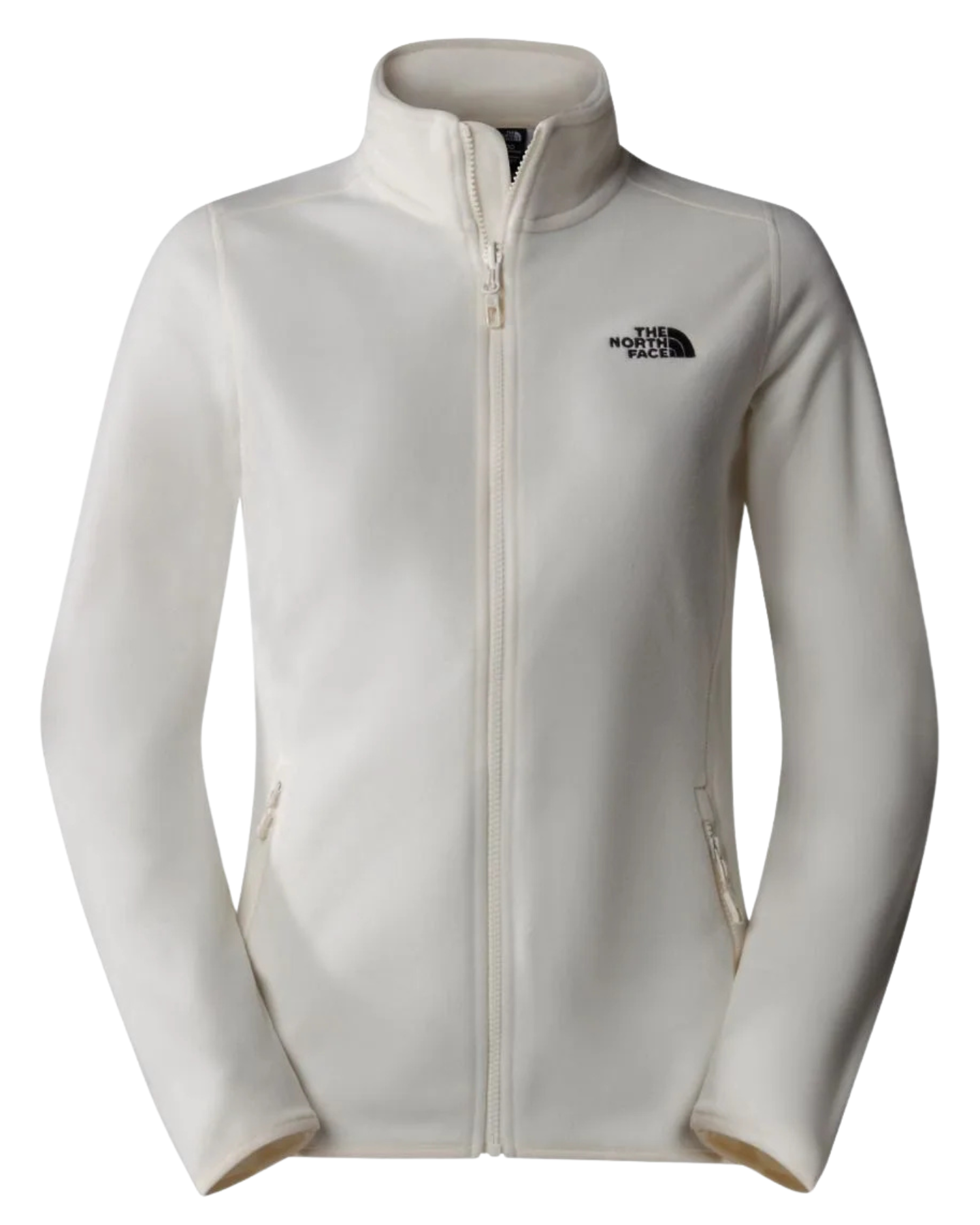 The North Face Women's 100 Glacier Fullzip - White Dune Women's Fleece - Trojan Wake Ski Snow