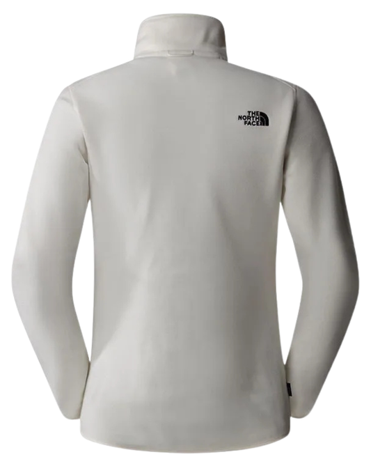 The North Face Women's 100 Glacier Fullzip - White Dune Women's Fleece - Trojan Wake Ski Snow