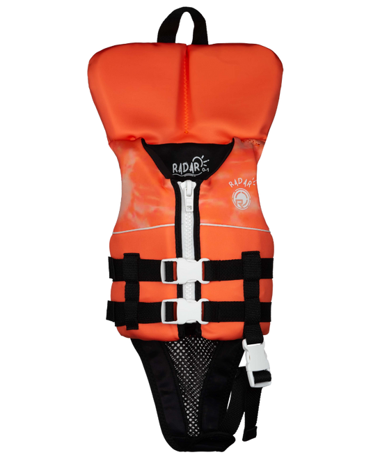 Radar TRA L50s Girl Vest w / Collar - Bubble Gum Swirl Life Jackets - Trojan Wake Ski Snow