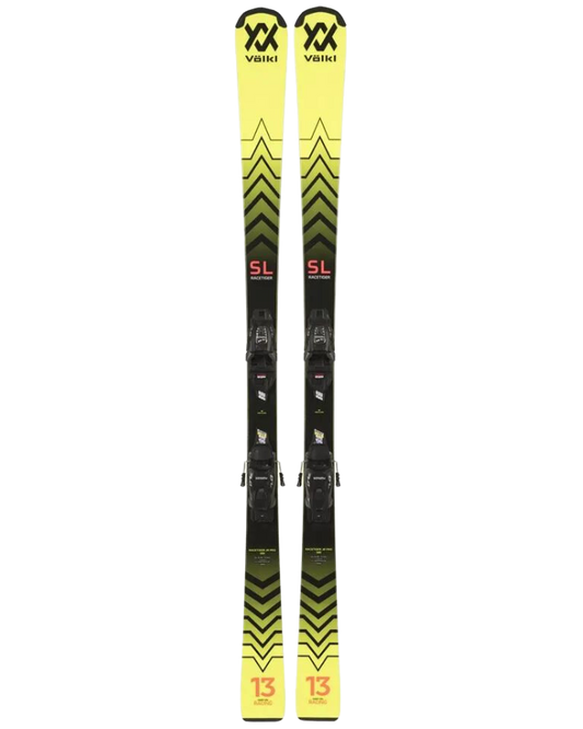 Volkl Racetiger Jr Pro Snow Skis + Marker 7.0 VMotion Jr Bindings - 2024 Snow Skis - Trojan Wake Ski Snow
