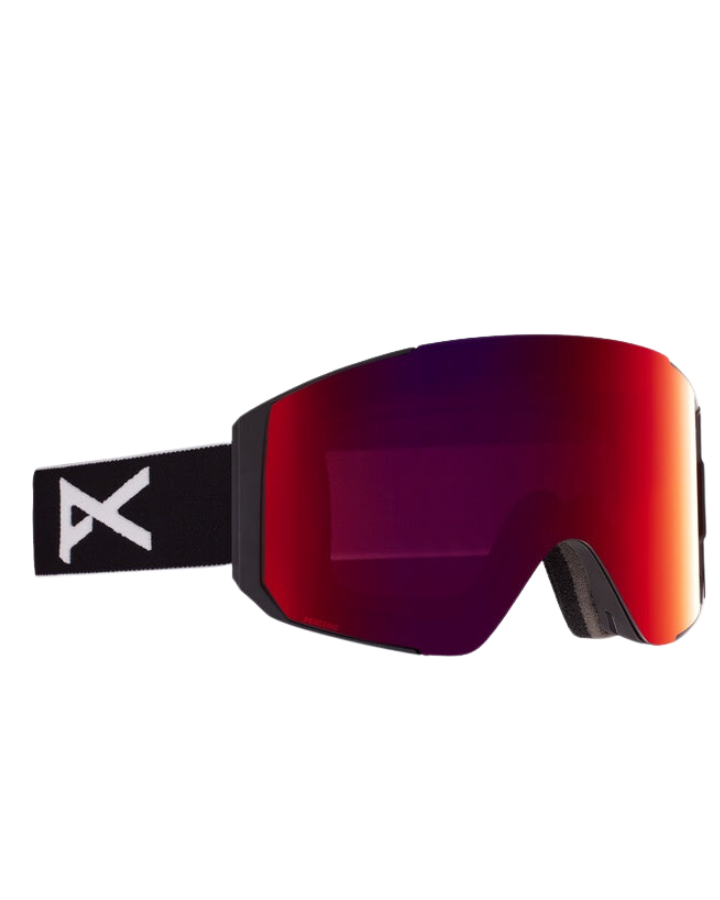 Anon Sync Snow Goggles + Bonus Lens - Black/Perceive Sunny Red Lens Men's Snow Goggles - Trojan Wake Ski Snow