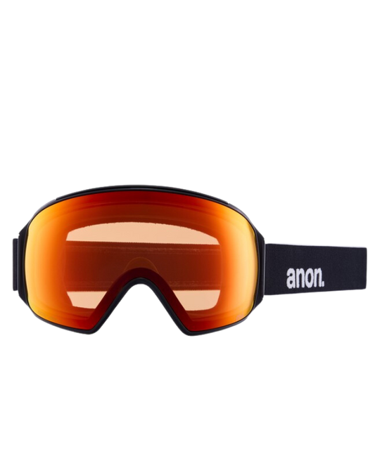 Anon M4 Toric Snow Goggles + Bonus Lens + Mfi® Face Mask - Black/Perceive Sunny Red Lens Snow Goggles - Mens - Trojan Wake Ski Snow