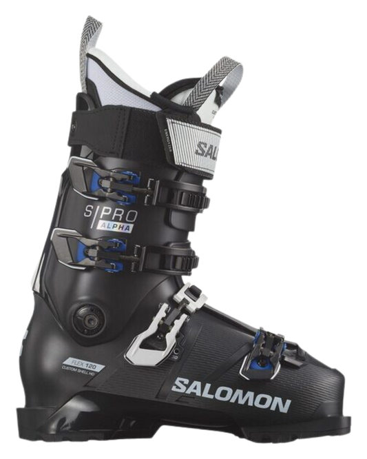 Salomon S/Pro Alpha 120 GW EL - Black/White - 2024 Men's Snow Ski Boots - Trojan Wake Ski Snow