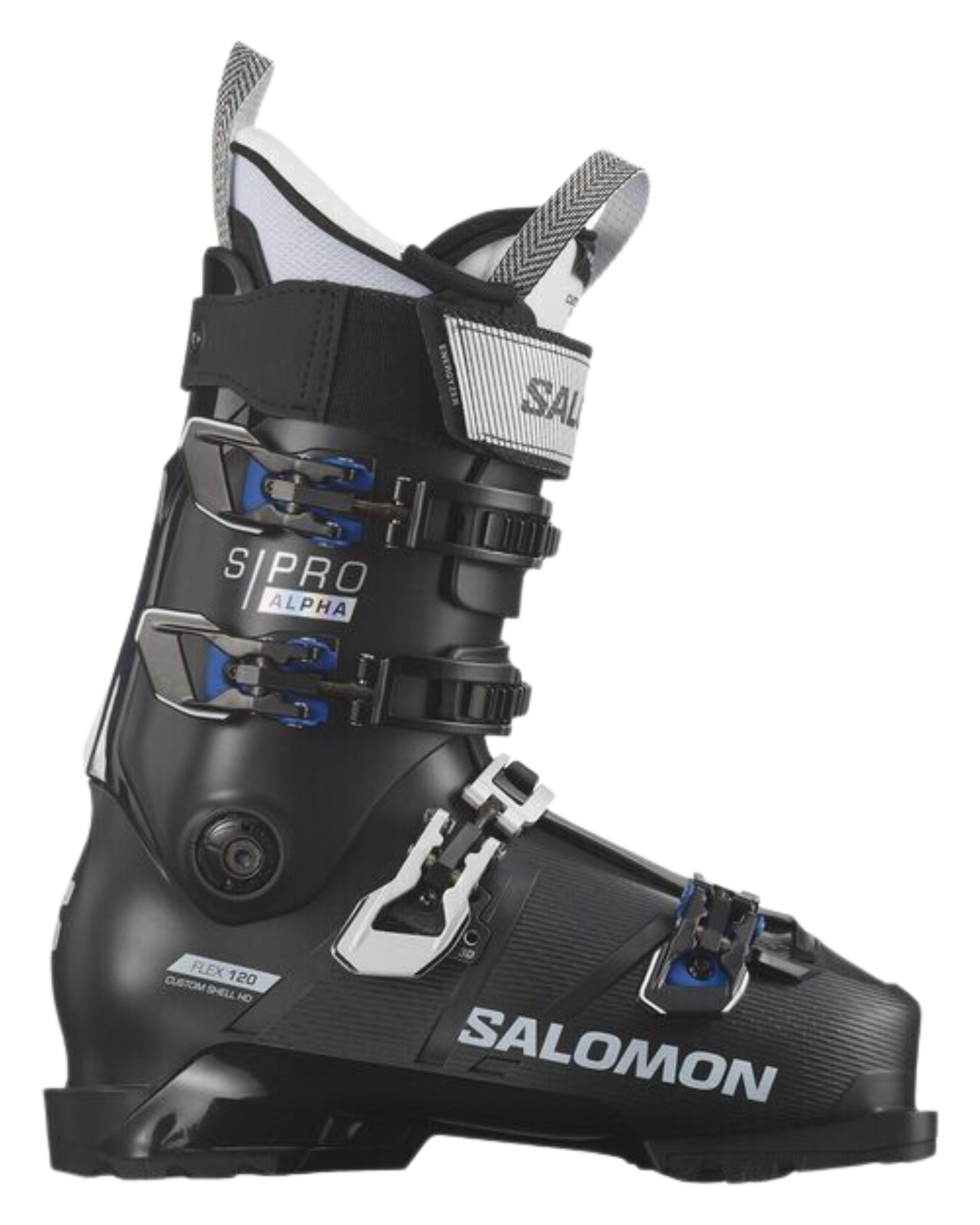 Salomon S/Pro Alpha 120 GW EL - Black/White - 2024 Men's Snow Ski Boots - Trojan Wake Ski Snow