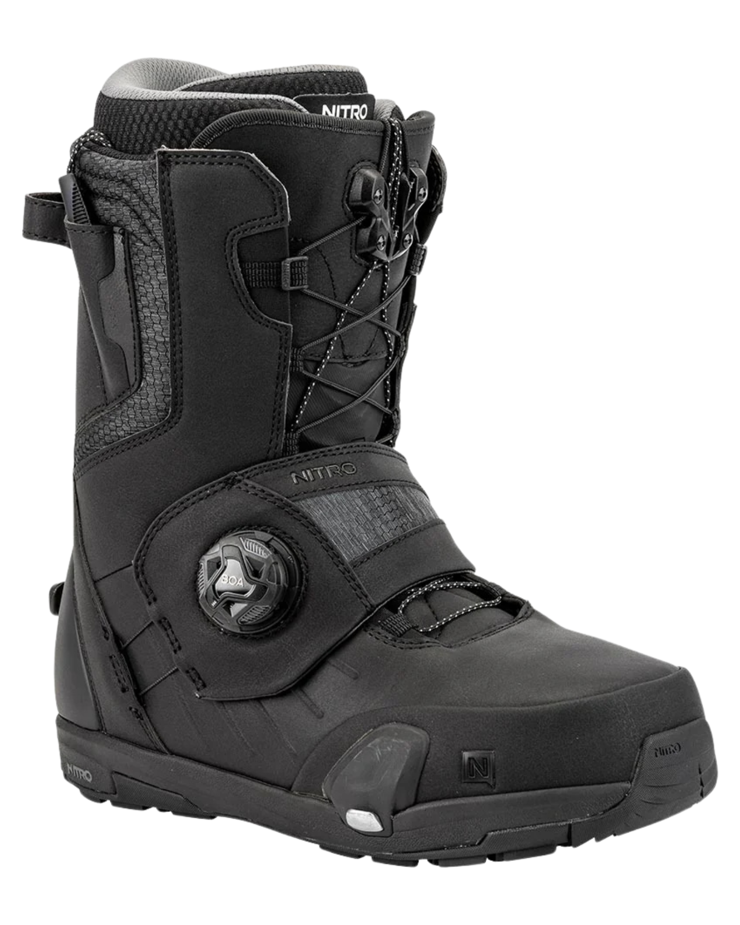 Nitro Profile TLS Step On® Snowboard Boots - Black Unisex Snowboard Boots - Trojan Wake Ski Snow