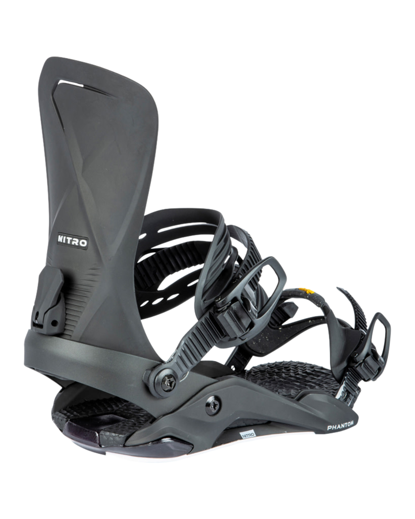 Nitro Phantom Bindings - Ultra Black Unisex Snowboard Bindings - Trojan Wake Ski Snow