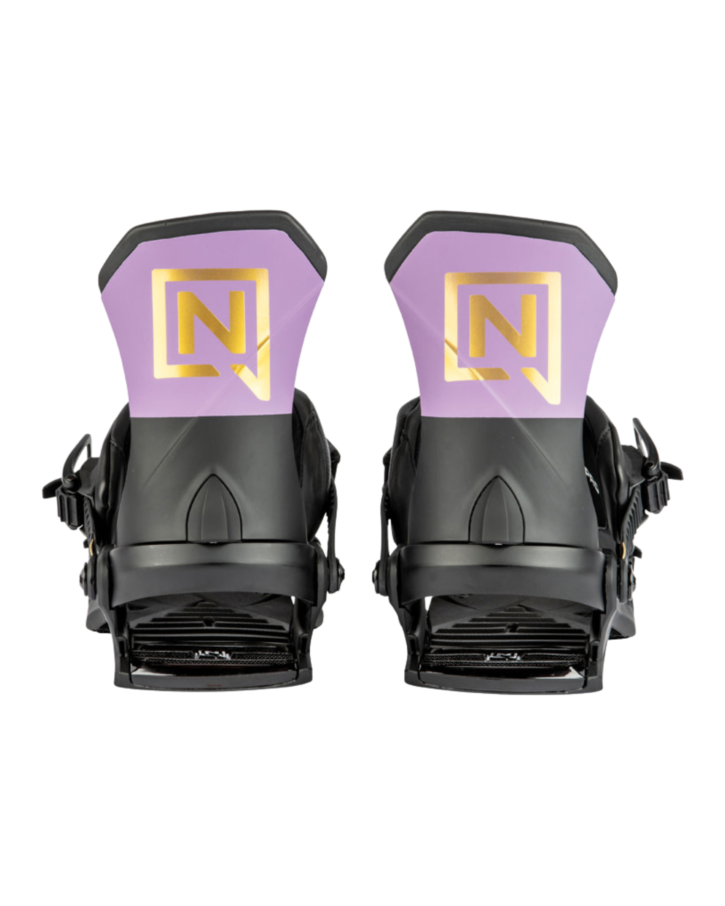 Nitro Team Pro Bindings - Pro Purple-Black-Gold Unisex Snowboard Bindings - Trojan Wake Ski Snow